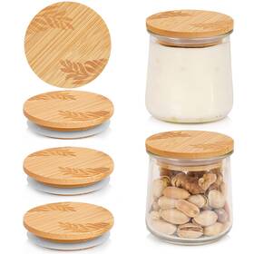 Mason Life 745681793802 Oui Bamboo Jar Lids Set With Silicone Sealing Rings Leaves Patter Mason Life 745681793802 Oui Bamboo Jar Lids Set With Silicone Sealing Rings Leaves Patter