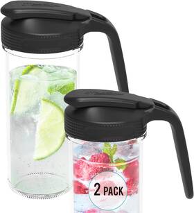 Masontops 829188002046 Multi Pour Top Mason Jar Lid Small/regular Mouth Black Pitcher