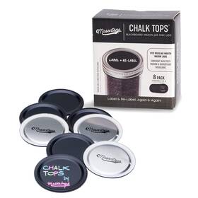 Ctr8 Masontops Blackboard Lids Reg Mouth Chalk Top 8pk 1 Ea Regular - 8 Pack