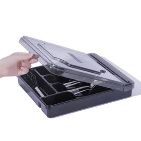 Kfo074petb Maulehua Silverware Organizer With Lid Utensil Drawer Organizer. Removable 5 Slo Kfo074petb Maulehua Silverware Organizer With Lid Utensil Drawer Organizer. Removable 5 Slo