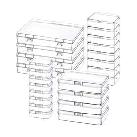 Mr001 Mauproy 24 Pack Mixed Sizes Small Plastic Storage Containers Mini Rectangular