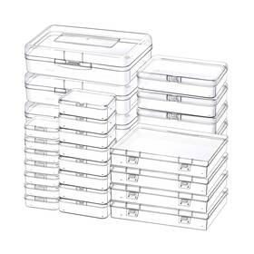 Mr020 Mauproy 28 Pack Mixed Sizes Small Plastic Storage Containers Mini Rectangular