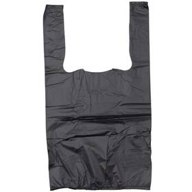 20040 Mayiwo Plastic Bag-black Plain Embossed T-shirt Bag 8 Inch X 4 15 Mic - 1500 Bags/c 20040 Mayiwo Plastic Bag-black Plain Embossed T-shirt Bag 8 Inch X 4 15 Mic - 1500 Bags/c
