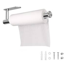 Mbvvlzjvn 738635144744 Adhesive Stainless Steel Paper Towel Holder Under Cabinet Self