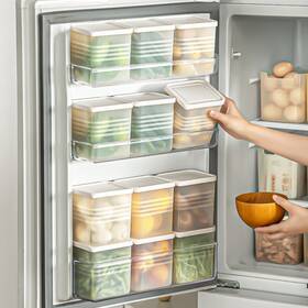M-1751 Mdakego 3 Pack Refrigerator Organizer Box With Lid Plastic Side Door St