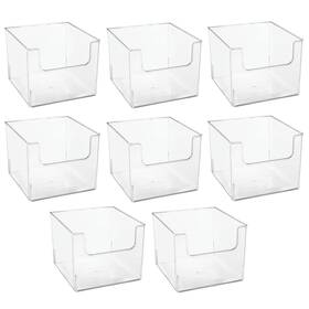 03840mdhs Mdesign Modern Plastic Open Front Dip Storage Organizer Bin Basket For Househ 03840mdhs Mdesign Modern Plastic Open Front Dip Storage Organizer Bin Basket For Househ
