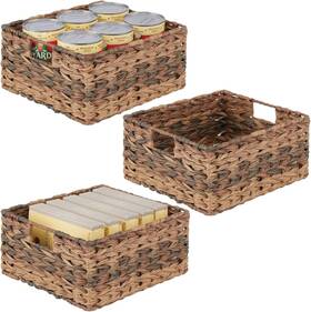 13198mdk Mdesign Woven Farmhouse Kitchen Pantry Food Storage Pack Of 3 Brown Ombre 13198mdk Mdesign Woven Farmhouse Kitchen Pantry Food Storage Pack Of 3 Brown Ombre