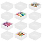 Clarityoffice4x4x2drwrorg-md Mdesign Deep Plastic Storage Organizer Bin Tote With Handles Clear