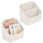 Linus2spktorgs-md Mdesign Kitchen Packet Organizer Bin Caddy And Storage 2 Pack Cream