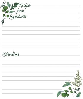 Meadowsweet Kitchens 762116021491 Folding Recipe Card Set - 25 3 X 5 Inch Cards Perfect Size B