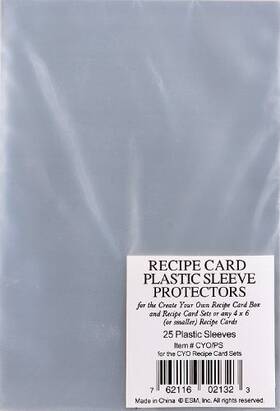 Meadowsweet Kitchens 793842648959 Recipe Card Plastic Sleeve Protectors For Boxes Clear