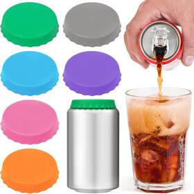 Scl-6p-2 Mecheer 6 Pack Silicone Soda Can Cover Lids Reusable Mixed Color
