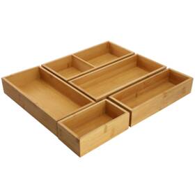 Mc-b108 Megachef 5 Piece Bamboo Storage And Organization Trays