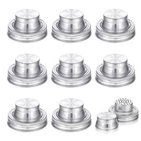 Am556205 Mekueeex 1 Wtwgucbt 8 Pack Stainless Steel Mason Jar Shaker Lids With Silicone Seals For Dredge F