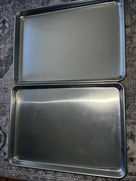 933255 Members Mark Half Size Aluminum Sheet Pans 2 Pack 12 Inches By 17