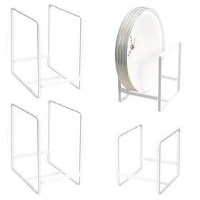 Wd-lsj-4pc Mestudio Plate Holders Organizer For Kitchen Cabinet Counter Cupboard 4pcs Metal Dish