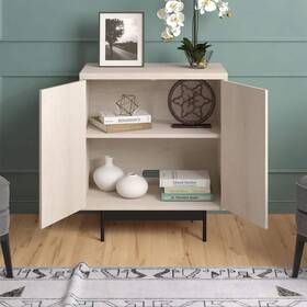 Ac1959 Meyer&cross And Whitman 28 Inch Alder White Rectangular Accent Storage Cabinet