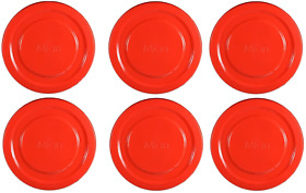 Mian Red Plastic Lids Fits Luminarc Working Glass 6 Pack