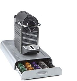 Nestry6pc-sil Mind Reader 50 Capacity Nespresso Capsule 24 Vertuoline Coffee Pod