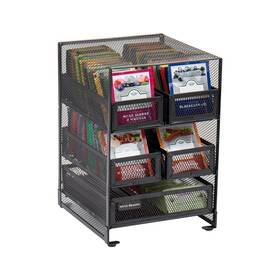Mind Reader 887530081781 Tea Bag Organizer Station Countertop Storage Kitchen Metal Mesh 7 Inch