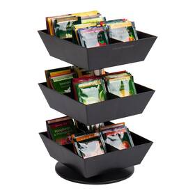 Teaswiv3t-blk Mind Reader Tea Bag Carousel Station Organizer Countertop Storage Sta