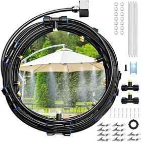 Misters For Outside Patio 66ft Diy Misting Line 24pcs Brass Nozzle Adapter 3/4inch Misters For Outside Patio 66ft Diy Misting Line 24pcs Brass Nozzle Adapter 3/4inch