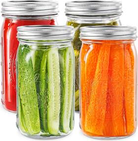 Mj32-4p Miuyhji Wide Mouth Mason Jars 32 Oz With Lids 4 Pack Canning Metal Clear Mj32-4p Miuyhji Wide Mouth Mason Jars 32 Oz With Lids 4 Pack Canning Metal Clear