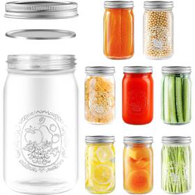 Mj32-9p Miuyhji Wide Mouth Mason Jars 32 Oz With Lids 9-pack Canning Metal Airti