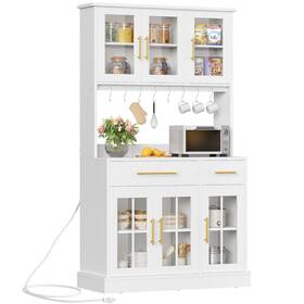 Moasis 197839107304 71 Inch Tall Kitchen Pantry Hutch Storage Cabinet With Power Outlet Freestanding Moasis 197839107304 71 Inch Tall Kitchen Pantry Hutch Storage Cabinet With Power Outlet Freestanding