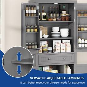 Moasis 197839663367 72 Inch Kitchen Pantry Cabinet Storage With