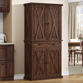 Moasis 197839853195 Farmhouse Freestanding 72ftft Kitchen Pantry Storage
