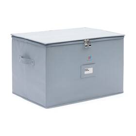 Mojecto 628250547344 Extra Large Tall Hard Stemware Storage Box 20x15.5x13.2 Inch 12large Padded Com