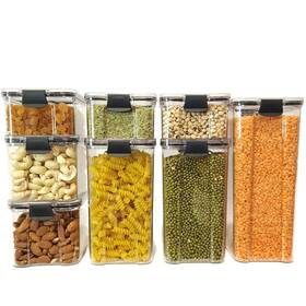 Mlpsc8pc1 Moksha Lifestyle Airtight Food Storage Containers - 8pc Pantry And Kitchen Organizers