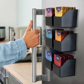 Mona Designers 061008430010 Magnetic Tea Organizer Caddy And Storage With 6 Individual Holders
