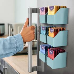 Mona1001 Mona Designers Magnetic Tea Organizer - Caddy And Storage With 6 Individual Holders