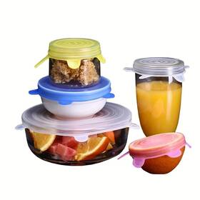 Moritic 659381048233 Silicone Stretch Lids Set 6 Sizes Reusable Food Storage Covers 12pcs Blue