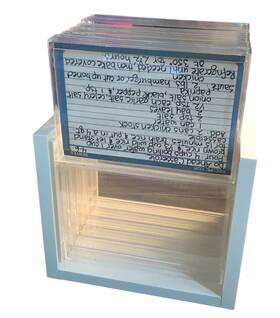 34012 Morningstar Designs Vintage Recipe Flip Acrylic Card Holder 24 Recipes Mcm Rare Orange. Y