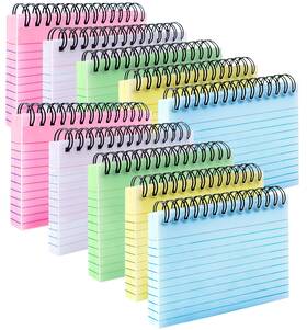 Motbach202111223 Motbach Colorful 500 Pcs Spiral Index Cards 3x5 Inch Multicolor