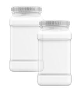 Mountain West 195507026377 Company Square Clear Jar With Pinch Handle 2 Pack