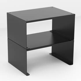 Ddtm-b-2 Mqkiwao Kitchen Counter Shelf Set Of 2 Cabinet Organizer Rack Black Pantry