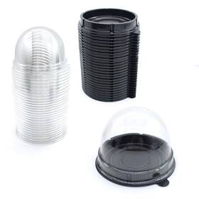 Mr.foam 738629284395 Clear Plastic Mini Cupcake Containers 50 Pc Desk Pet Holders Mooncake Boxes