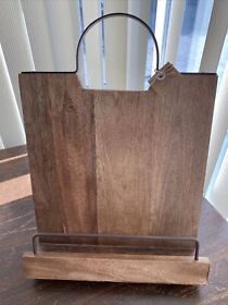 42600452 Mud Pie Home Rustic Wood Cookbook Tablet Kitchen Holder