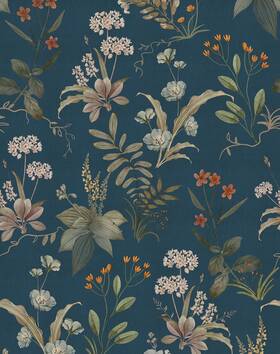 Mxhygwyw-ys20003 Mxhygwyw-ys 768561523931 Dark Blue Floral Drawer Liner Peel And Stick Contact Paper Self Adhesive
