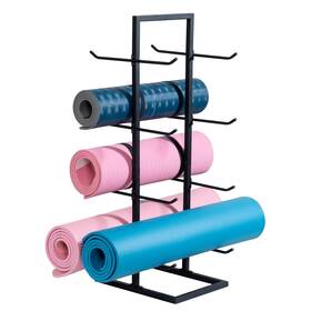 Spo1049blk Mygift 4 Tier Yoga Mat Holder Foam Roller Storage Freestanding Double Sided Spo1049blk Mygift 4 Tier Yoga Mat Holder Foam Roller Storage Freestanding Double Sided