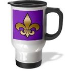 N-a Large Gold Fleur De Lis On Dark Purple 0849995075620