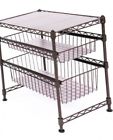 N-a Seville Classics Double Basket Stackable Sliding 0017641051223
