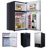 N-a Smartin Compact Refrigerator Double Door Black Freezer 641589069967 N-a Smartin Compact Refrigerator Double Door Black Freezer 641589069967