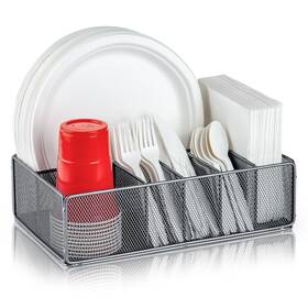 Qhl6gtyl-y Nacimax Paper Plate Organizer For Countertop Metal Silverware Caddy Cup Fork S Qhl6gtyl-y Nacimax Paper Plate Organizer For Countertop Metal Silverware Caddy Cup Fork S
