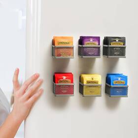 Db-240418 Natldgs Magnetic Tea Bag Organizer 6-piece Metal Organizers And Storage For Refrigerator