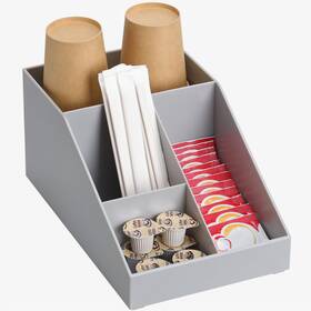 55854.02 Navaris Coffee Station Organizer - 4 Compartment Bar For Sugar Creamer Cup
